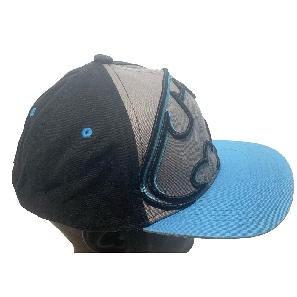 Batman DC Comics Kids‎ Snapback Hat Black Grey Blue Embroidered Flat Brim Cap